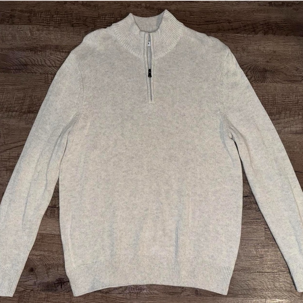 Light Grey Half-Zip Sweater